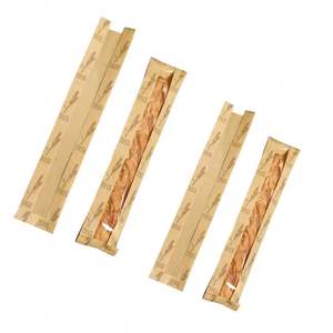 Sacs en papier personnalisés avec fenêtres transparentes, fabriqués en matériau résistant à l'huile, utilisés pour l'emballage du pain et des baguettes. - Product Image 5