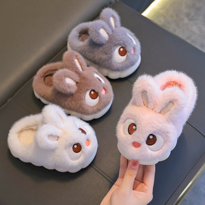 Pantuflas de Algodón para Niños para Invierno, Diseño de Conejito para Niñas, Cálidas y Forradas, Antideslizantes para Bebés - Product Image 3