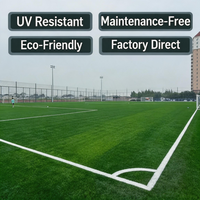 Gazon artificiel pour terrain de football, pelouse synthétique en PE pour aménagement paysager et putting green