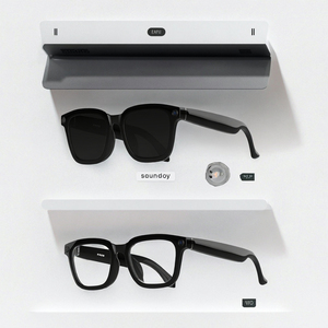 Gafas Inteligentes Magic Treasure 2025 BGA01 para Hombre y Mujer, Control por <span class=keywords><strong>Voz</strong></span> 5.3, Asistente de IA, Lentes de Sol Resistentes al Agua IP65, Marco Negro - Product Image 3