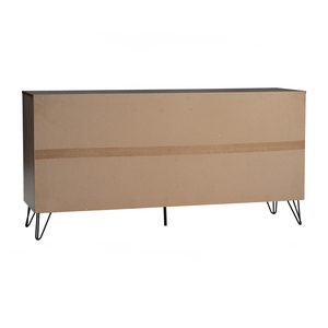 Premium Walnut Colour SAMOS 1.49M <b>Sideboard</b> Metal Frame Buffet Cabinet for Contemporary Dining Room Luxury Living Area <b>Storage</b> - Product Image 5