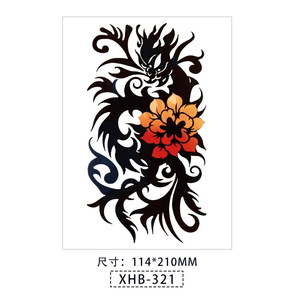 สติกเกอร์สักลายชั่วคราวสำหรับผู้หญิงและเด็กผู้หญิง ลายดอกไม้และ<span class=keywords><strong>ผีเสื้อ</strong></span>สีสันสดใส สมจริง กันน้ำ ติดทนนาน - Product Image 4