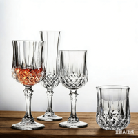 Flûtes à vin en verre cristallin rétro, verres à champagne, verres à shot, gobelets à vin vintage en gros