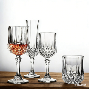 Flûtes à vin en verre cristallin rétro, verres à champagne, verres à shot, gobelets à vin vintage en gros - Product Image 4