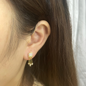 Boucles d'oreilles clous ROXI tendance, design créatif, papillon, champignon, plaqué or 18 carats, zircon, argent - Product Image 6