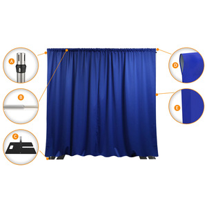 ZJ210608-7 <span class=keywords><strong>Support</strong></span> de toile de fond réglable pour exposition en extérieur et en intérieur, en aluminium, avec tuyau et drapé, <span class=keywords><strong>support</strong></span> de toile de fond pour mur de fleurs - Product Image 5