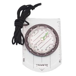 Regla de Mapa con Brújula Transparente Portátil para Exteriores con Correa para Colgar, Herramienta de Navegación de Plástico para Senderismo de 70 mm x 48,5 mm - Product Image 3