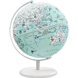 20cm 8inch Blue Color Children World Map Globe With LED Light Lamp Globe
