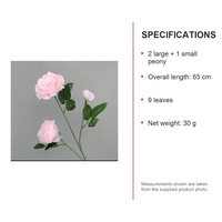 Bunga Sutra Buatan Buket Pernikahan Mawar Peony Eucalyptus Baby Breath Gypsophila Untuk Dekorasi Rumah DIY