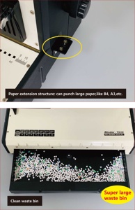 QK-930 multi-funcional 3:1 perfurador e máquina de vincular pente de plástico espiral de fio único ou duplo para netbook - Product Image 6