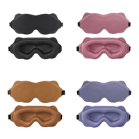 Masker Tidur 3D & Penutup Telinga Tanpa Tekanan, Penutup Mata 100% Gelap untuk Pria & Wanita, penutup mata nyaman untuk tidur malam
