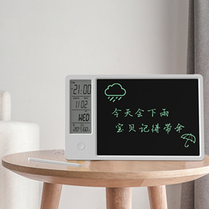 Nhà Máy Bán buôn kỹ thuật số Máy tính để bàn điện tử Lịch hiển thị nhiệt độ độ ẩm với văn bản máy tính bảng sử dụng như hiệu quả đồng hồ - Product Image 3