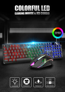 Hot Sale Wired Gaming Blacklight Keyboard <b>Mouse</b> Set Combo with Mechanical Feeling Blacklight for Pc Blacklight Gaming Keyboard - Product Image 4