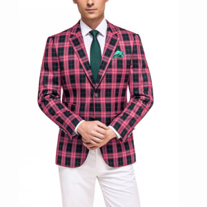 Traje Casual a Cuadros para Hombre, Traje de Blazer a Cuadros, Corte Entallado, Chaqueta de Traje para Hombre - Product Image 6
