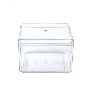 Tasse à dessert carrée avec couvercles Mini boîtes de service en plastique pour pouding Mousse <span class=keywords><strong>Yaourt</strong></span> Parfait Apéritif <span class=keywords><strong>Fruits</strong></span> Bonbons Biscuits Gâteau - Product Image 3