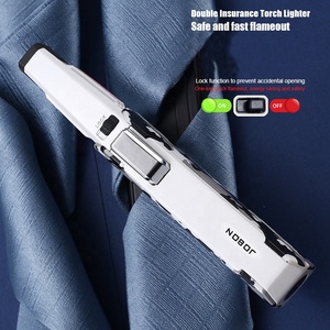 JOBON Turbo Powerful Flame Customer Logo Gas Butane Refillable <strong>Kitchen</strong> Chef <strong>Blow</strong> Long Pen <strong>Torch</strong> Lighter for Cigar BBQ Camping - Product Image 4