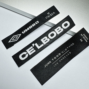 <span class=keywords><strong>NO</strong></span> MOQ Custom Woven Label Vestuário Labels Marca Woven Garment Labels Tags para Vestuário - Product Image 2