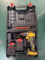 Kit d'outils de perçage à percussion électrique sans fil à batterie au lithium, sans balais, prix d'usine