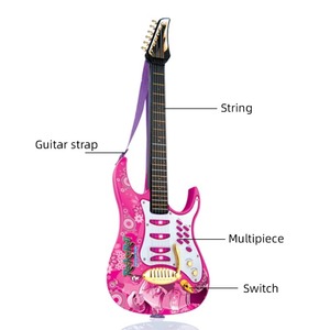 Micrófono de Karaoke, conjunto Musical de guitarra, Kits de instrumentos musicales multifuncionales, perillas cerradas de volumen ajustable, guitarra eléctrica - Product Image 3