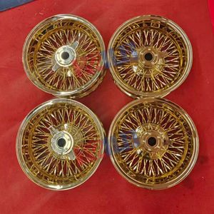 13x7 Gold Steel Wire <b>Wheels</b> 13 Inch Rims Wire <b>Wheel</b> 13x7 Wire <b>Spoke</b> <b>Wheel</b> - Product Image 2