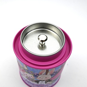 Caja Redonda de Hojalata con Diseño de Oso Rosa de Dibujos Animados, Doble Tapa Hermética, para Almacenamiento de Velas Aromáticas, Ideal para Regalo - Product Image 3