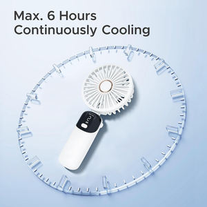 Ventilateur portable pliable à 5 vitesses, mini-ventilateur de poche rechargeable USB 1200 mAh, vente en gros directe usine - Product Image 2