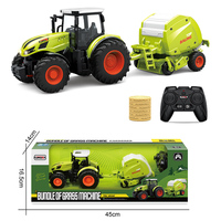 Tracteur agricole RC 2,4G 1/24 avec remorque mélangeuse, véhicule d'ingénierie agricole télécommandé, jouets de construction pour enfants