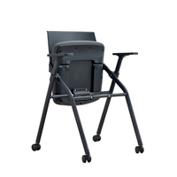 Chaise de formation scolaire empilable de haute qualité chaises de formation pliables de conférence en maille de bureau avec tablette d'écriture
