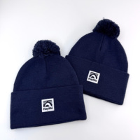 Bonnets en tricot de haute qualité pour hommes et femmes avec pompon, logo personnalisé, bonnet d'hiver chaud pour le ski
