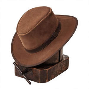 Chapeau de cowboy en cuir véritable personnalisé, artisanat, mode unisexe, adultes, plage, voyage, décontracté, confortable, durable, quatre saisons - Product Image 2