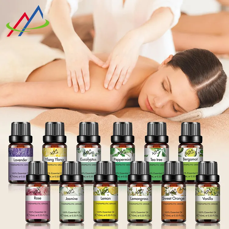 Groothandel Huismerk Huidverzorging Massage Oliën 100% Puur Natuurlijke Biologische Tea Tree Lavendel Etherische Olie Set