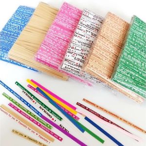 สายรัดกระดาษคราฟท์ 4 มม. x 12 ซม. พิมพ์สี่สี สำหรับบรรจุภัณฑ์อาหาร รูปทรงสี่เหลี่ยมผืนผ้า ใช้แล้วทิ้ง - Product Image 4