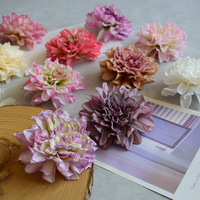 Fleur de Dahlia Vintage Artificielle en Soie de 10 cm, Faite à la Main, Imperméable, pour Décoration de Cheveux, Art Floral et Photographie, Thème Journée de la Terre