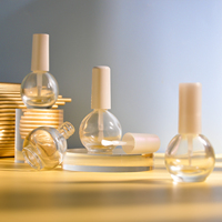 Effacer Vide Rose Fleurs Plante Huile Essentielle Cuticule Bouteille D'huile Vernis À Ongles Huile Bouteille En Verre Avec Couvercle Blanc et Brosse Blanche