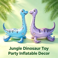 Nouveaux Ballons en Aluminium 4D Plesiosaurus Gonflables Thème Forêt Dinosaure pour Décoration de Fête d'Anniversaire Enfants Intérieur Extérieur