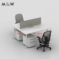 M&W Dubai Project Workstation Furniture Station Modular Aluminum Table Modern Luxury Customized Size Commercial Office Solution