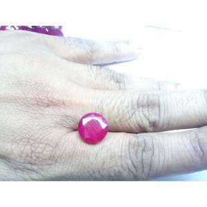 M.Y.GEMS - Gema Redonda de Rubí Rojo Natural Mejorado, 12 mm, 7.20 ct, Certificada por Terceros, Origen Tanzania, para Joyería - Product Image 3