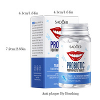 Comprimés de dentifrice probiotique à la menthe fraîche Dentifrice solide blanchissant à usage domestique avec élimination du tartre et effets rafraîchissants pour l'haleine