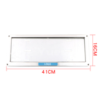 Cadre de plaque d'immatriculation en acier inoxydable de haute qualité, norme eu, avec Logo