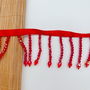 May ren Ribbon vải thủy tinh đính cườm ren TRIM, DIY Rèm phụ kiện may mặc pha lê bicone đính cườm rìa TRIM - Product Image 3