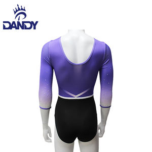 Body personnalisé <span class=keywords><strong>violet</strong></span> femmes Performance <span class=keywords><strong>Gym</strong></span> <span class=keywords><strong>justaucorps</strong></span> pour la danse gymnastique Ballet Fitness serré - Product Image 6