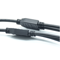 Conector Circular en Y M16 de Latón Chapado en Oro de 12 Pines, 5A 60V AISG, Cable de Soldadura de PVC, Conector de Aviación IP67