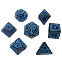 Dadu Kustom 20mm D20 Batu & Resin Hitam Grosir Permainan Dadu Logam & Plastik Batu Permata Dadu Polihedral Set Dnd Dadu Rpg