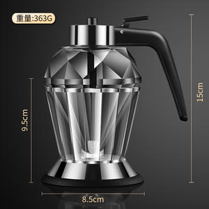 ขวดแก้วทรงน้ำผึ้ง Syh357 สำหรับขายส่ง เหมาะสำหรับน้ำมันมะกอก รูปทรงเพชร - Product Image 4