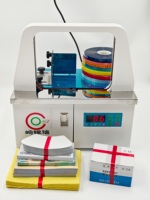 Machine à cerclage semi-automatique de bureau intelligente, largeur de ruban plastique OPP de 12 mm, pour cartes de monnaie, reliures de légumes