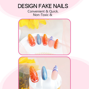 Hot-selling Summer Handmade Wearable Nails Fresh Ocean <b>Orange</b> Fruit 3D High-quality Nail Pieces - Product Image 2