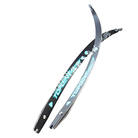 1PRS TP Branches de tir à l'arc recurve ILF haute résistance, haut et bas, 68 pouces, 18-44 lbs, en érable, fibre de verre et bois