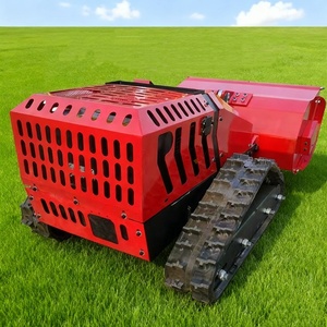 Tondeuse à gazon industrielle télécommandée à essence haute puissance 190cc, coupe-herbe à fléaux sur chenilles, largeur de coupe 1000 mm, pour ferme et jardin - Product Image 6