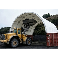 Abri dôme portable robuste en acier et PVC pour site minier, ferme, garage et stockage