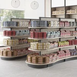 Supermarket Shelves With Lights Store Equipment Etagere Magasin